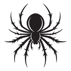 Deceptive Spider silhouette, hiding in plain sight – Spider illustration – Spider vector – Insect silhouette

