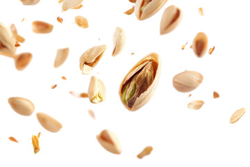 Pistachio Cluster Falling Wit... on a transparent background