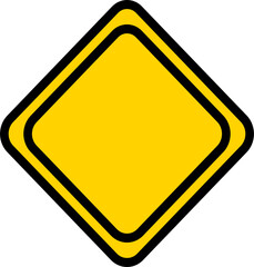 Black Border Warning Sign Template