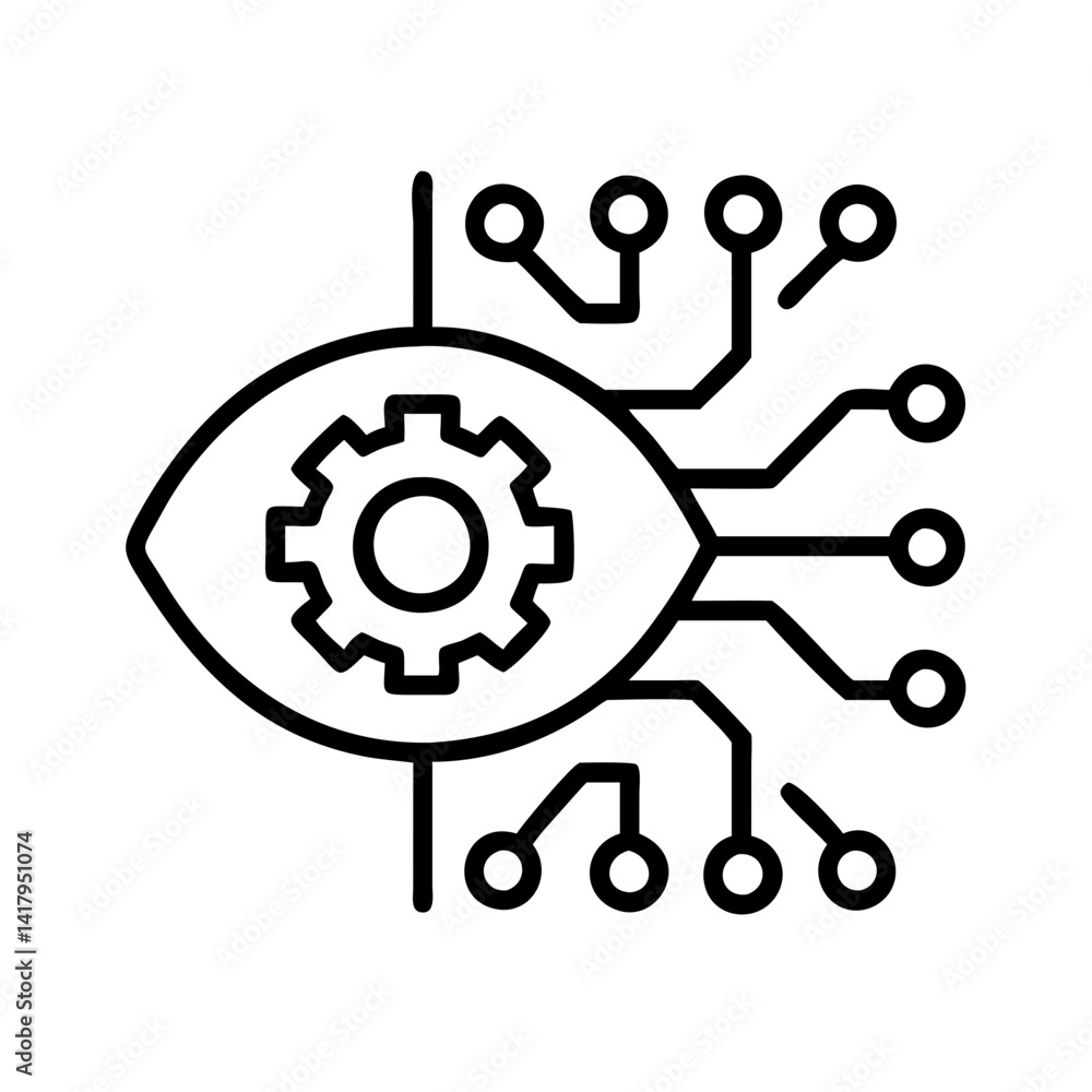 Poster eye gear machine learning ai artificial intelligence vision technology innovation future tech data