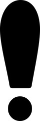 Exclamation Mark Caution Sign in Black