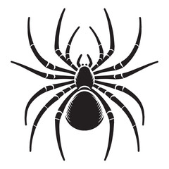 Agile Spider silhouette, effortlessly navigating its web – Spider illustration – Spider vector – Insect silhouette


