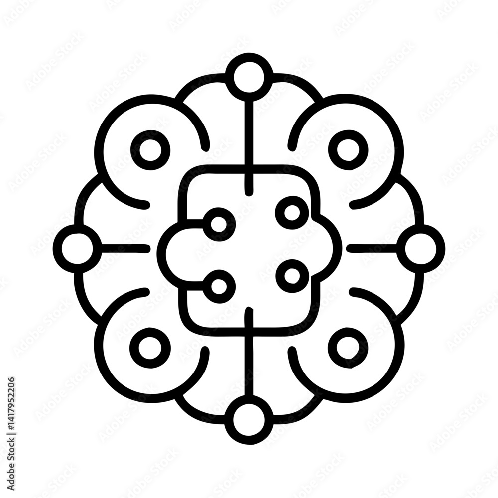 Poster abstract network connection node vector design, digital technology icon, data center, cloud computin