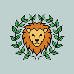 generate an image of a lion s head and mane formed