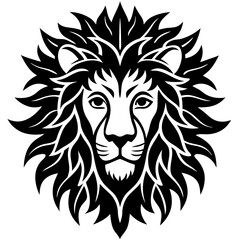 generate an image of a lion s head and mane formed