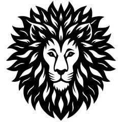 generate an image of a lion s head and mane formed