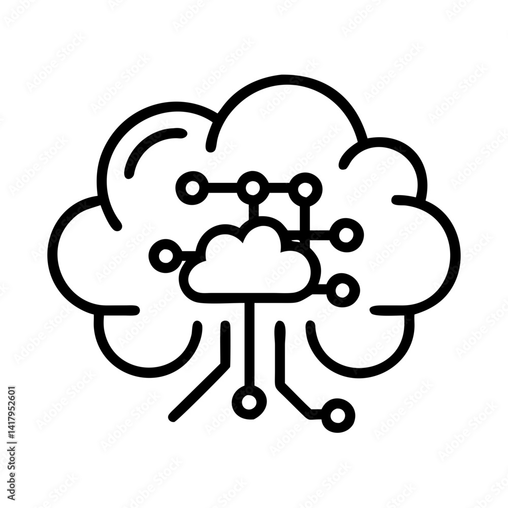 Poster Cloud computing network data storage technology system server information internet service connection