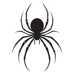 Cunning Spider silhouette, a web designer of perfection – Spider illustration – Spider vector – Insect silhouette

