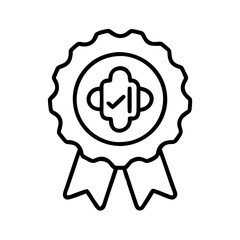 Approved quality check badge icon vector illustration symbol of success certified guarantee award