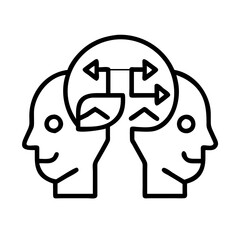 Decision making process brain thinking strategy choice direction mind map business concept idea