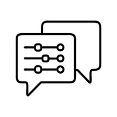 Settings configuration adjustment preferences control panel chat bubble message options panel