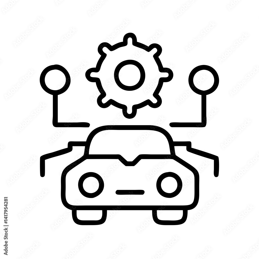 Aufkleber autonomous vehicle ai artificial intelligence car machine learning system automotive technology desi