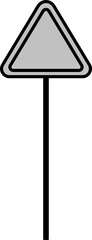 Triangle Shaped Street Sign with Blank Frame