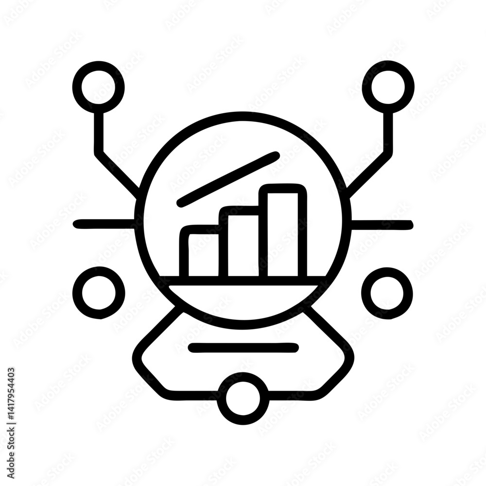 Poster data analytics growth chart graph business analysis diagram report information progress and success 