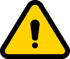 Caution Sign Symbol in Triangle Shape