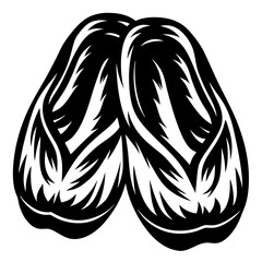 Abstract Black and White Tribal Pattern Resembling Feathers or Leaves Design