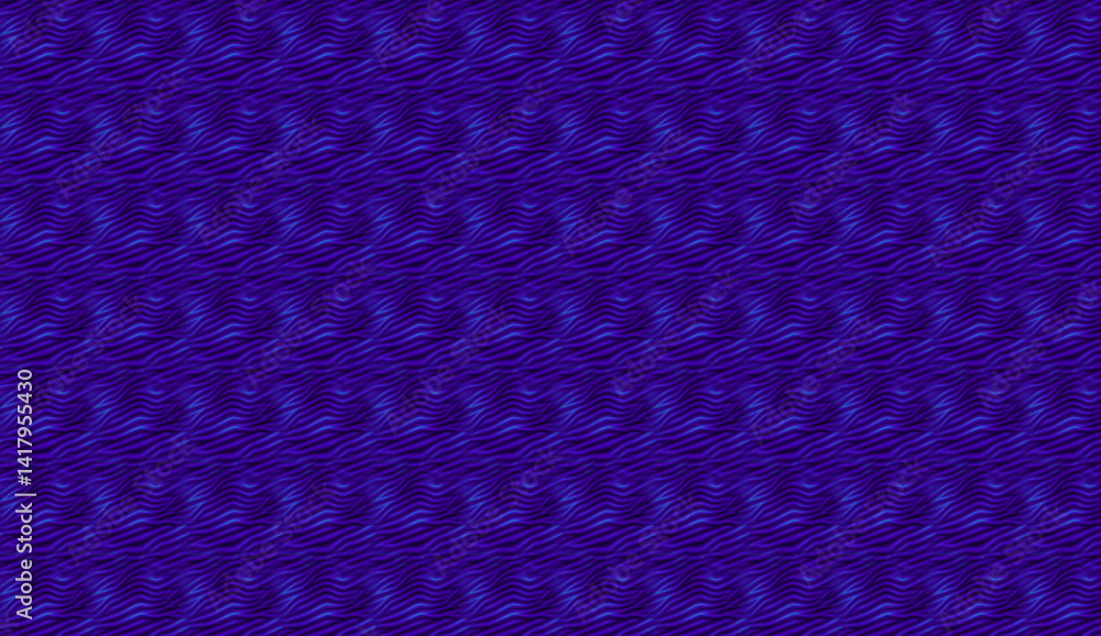 Poster seamless pattern made of small repeating blue waves creating hypnotic effect, ideal for backgrounds 