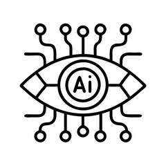Ai artificial intelligence eye technology machine learning neural network vision concept design