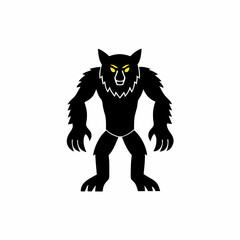 creative Silhouette werewolf Icon Vector Illustration