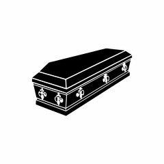 creative Silhouette coffin Icon Vector Illustration