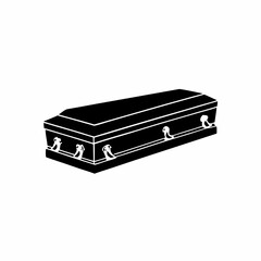 creative Silhouette coffin Icon Vector Illustration