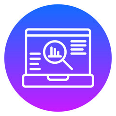 Minimalist Line Art Marketing Research Gradient Circular Icon