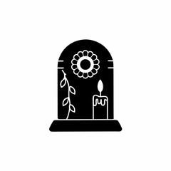 creative Silhouette grave Icon Vector Illustration