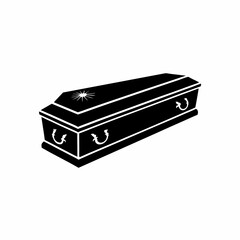 creative Silhouette coffin Icon Vector Illustration