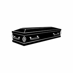 creative Silhouette coffin Icon Vector Illustration