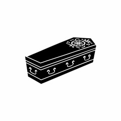 creative Silhouette coffin Icon Vector Illustration
