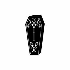 creative Silhouette coffin Icon Vector Illustration