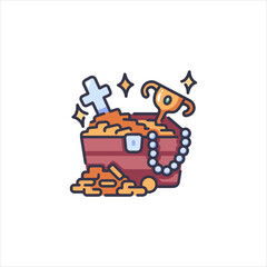 Obraz premium cartoon illustration of a boat