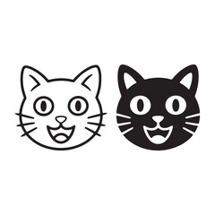 Cat elegant duo icons