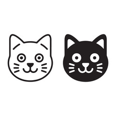Cat elegant duo icons