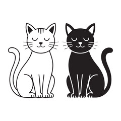 Twin cats with attitude