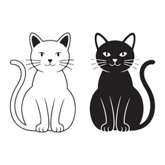 Twin cats with attitude