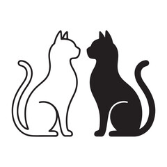 Twin cats with attitude