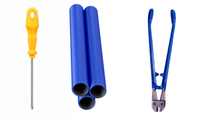 blue pens isolated on white