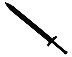 Shortsword silhouette vector isolated on white background