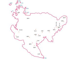 佐賀県　地図　白　斑点　イラスト
