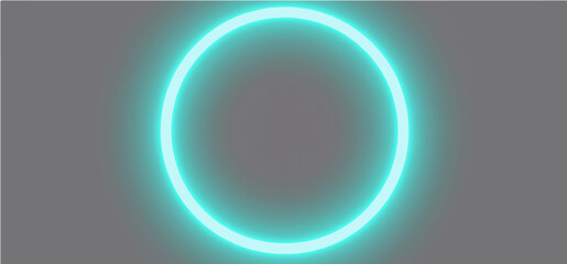 Vector illustration featuring a solid, uniform light gray background. Centered within the frame is a circular ring element. The ring itself is defined by a thin, sharp, white line. Surrounding this