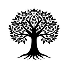 Tree Of Life Silhouette vector illustration