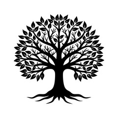 Tree Of Life Silhouette vector illustration