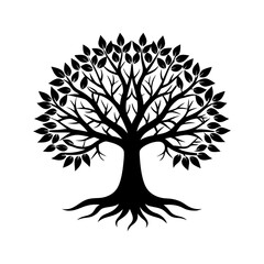Tree Of Life Silhouette vector illustration