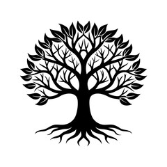 Tree Of Life Silhouette vector illustration