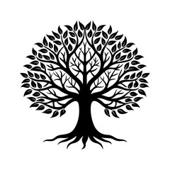 Tree Of Life Silhouette vector illustration