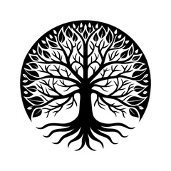Tree Of Life Silhouette vector illustration