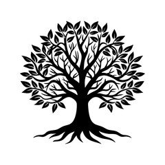 Fototapeta premium Tree Of Life Silhouette vector illustration