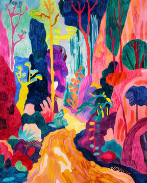 abstract landscape painting art  background