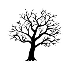 Obraz premium Tree Branch Silhouette vector illustration